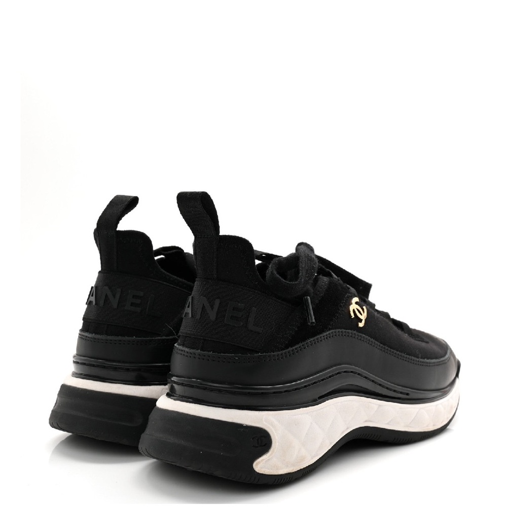 CHANEL Women's Sleek Black Sneakers - Picture 6 of 9
